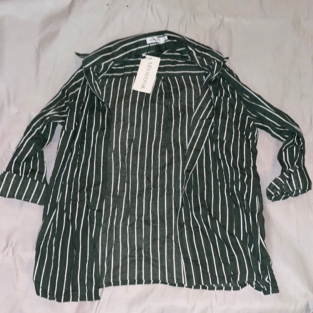 MISSLOOK dark green blouse